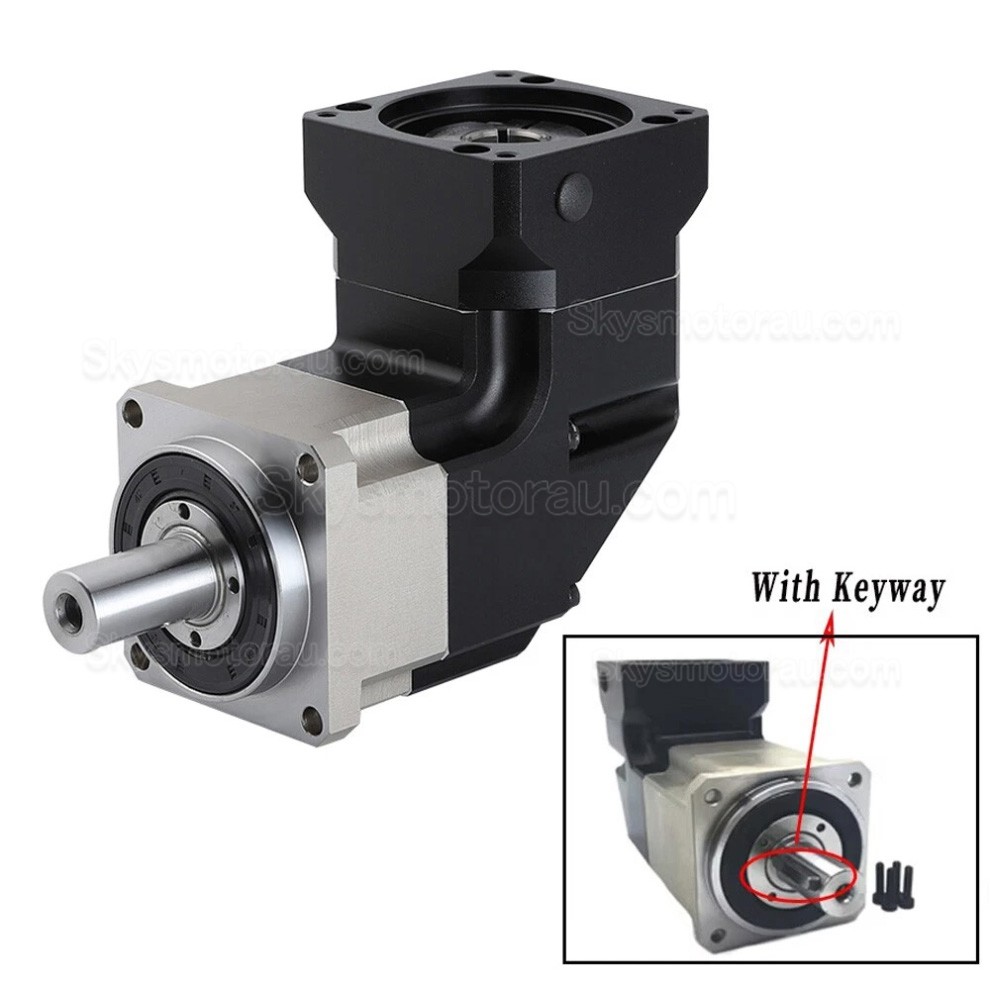 PLMG060 Series Nema 23 Right Angle Servo Planetary Gearbox 3:1 - 100:1 for Nema 23 Stepper Motor / 60mm Servo Motor